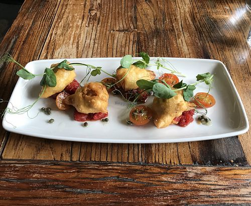 Artichoke fritters at George and Dragon in Penrith