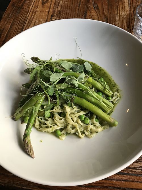 Vegan tagliatelle  at George and Dragon in Penrith