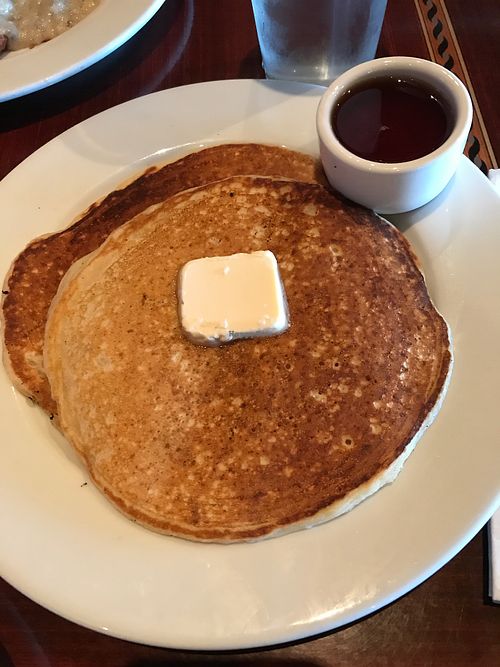 Vegan pancakes with syrup  at Ethos Vegan Kitchen in Winter Park