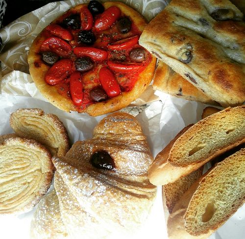 Pastries, foccacia, pizzette, get in mah tummy! at Bio di Venti in Savona