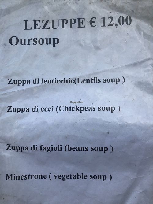All vegan soups at Elisir di Positano in Positano