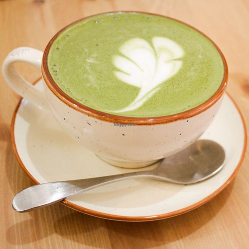 matcha latte with coconut milk at 269 Vegan in Perth