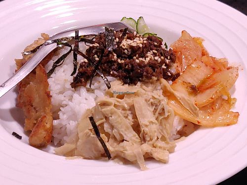 Mushroom sauce rice at Shū Xìng Táng 蔬杏堂 in Jiaoxi