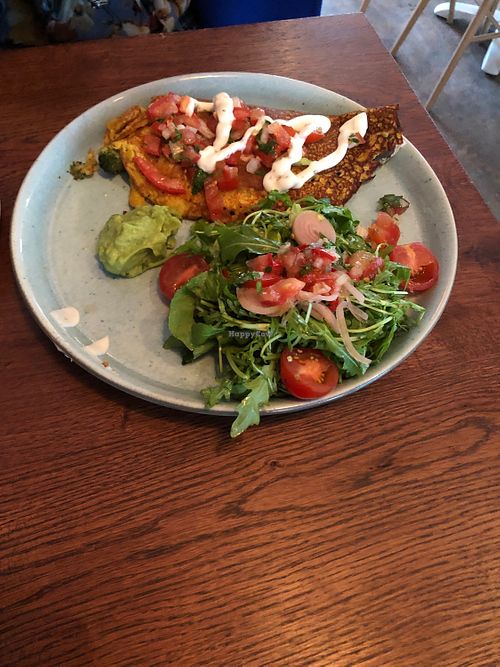Vegan omlette at Kaffi Laekur in Reykjavik