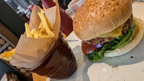 Burger and fries at The Stables in Kirkintilloch