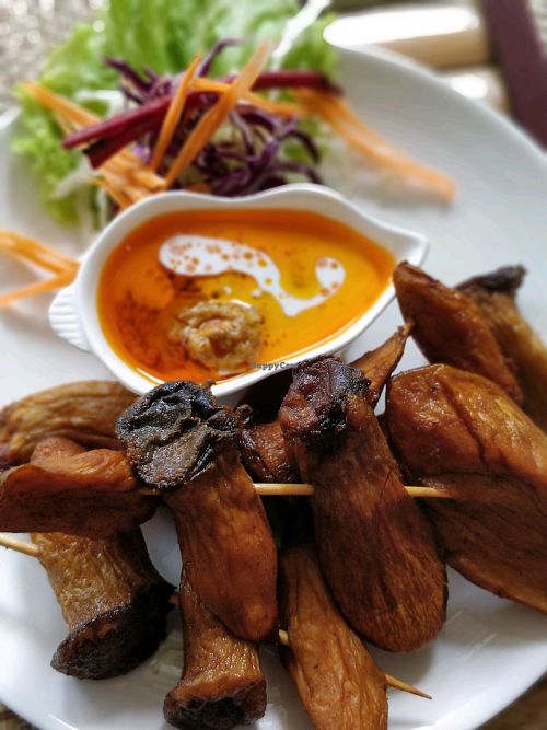 satay mushrooms at Taste From Heaven in Koh Phangan