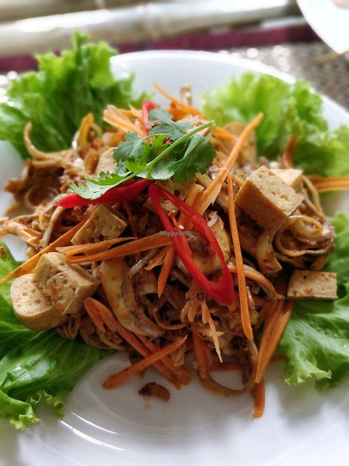 Banana flower salad at Taste From Heaven in Koh Phangan