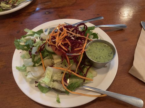 Naan salad   at The Naam in Vancouver