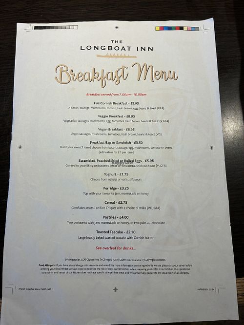   at The Longboat Inn in Penzance
