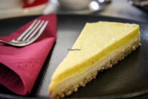 raw mango cake at Mestna Kavarna in Piran