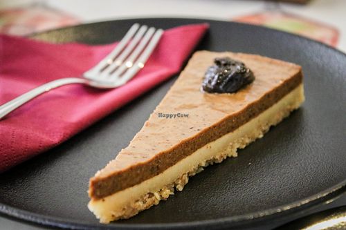 raw plum cake at Mestna Kavarna in Piran