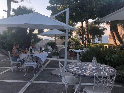 Outdoor seating  at Luxury Villa Excelsior Park in Capri