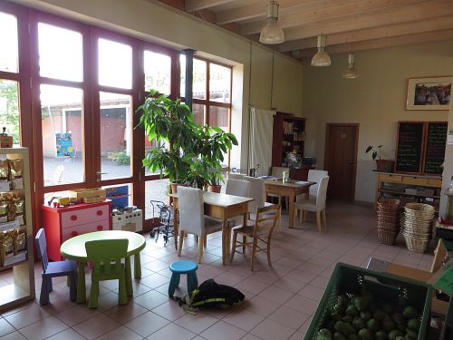 The cafe at Dorfmarkt Schoßberghof in Minfeld