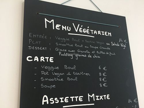 menu végétarien at Le Bonnet d'Ane in Clermont-ferrand