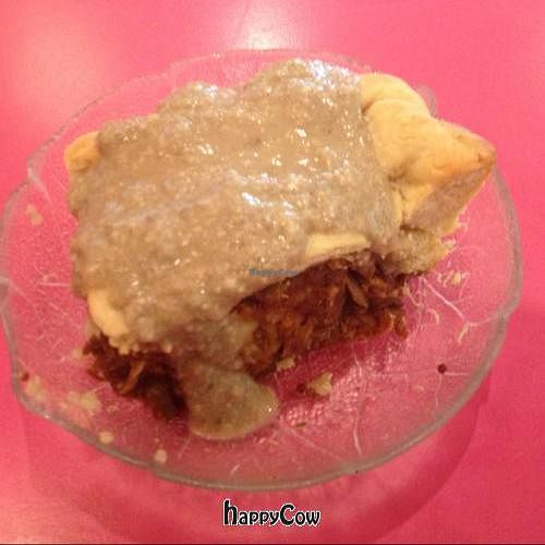 Moussaka w/ Miso Gravy.  at Sweet Cherubim Restaurant and Bakery in Vancouver