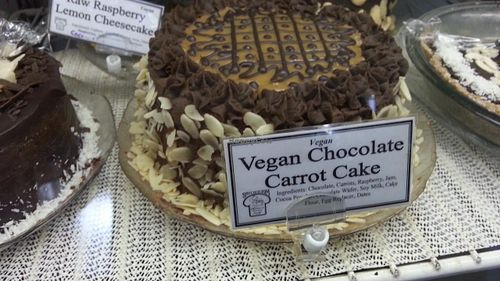 vegan chocolate cake at Sweet Cherubim Restaurant and Bakery in Vancouver