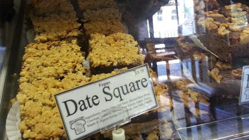 date square at Sweet Cherubim Restaurant and Bakery in Vancouver