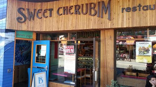 Entrance at Sweet Cherubim Restaurant and Bakery in Vancouver