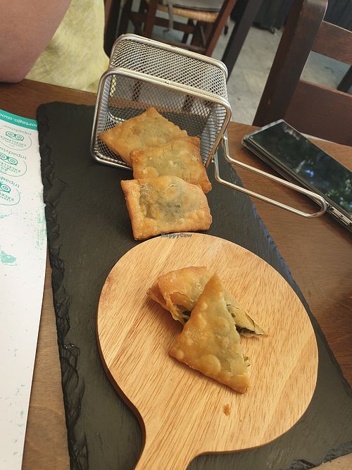 Spinach pies at Portego in Crete