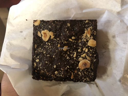 Hazelnut gluten free brownie  at Beau Monde Bakery in Penarth