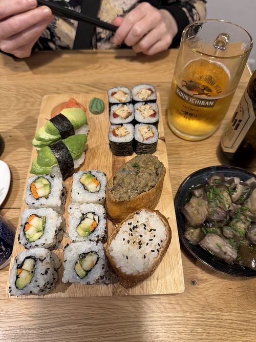 Vegan sushi at Sushi Kawaii in Montpellier