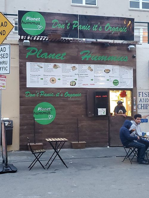 Outside at Planet Hummus in Venice