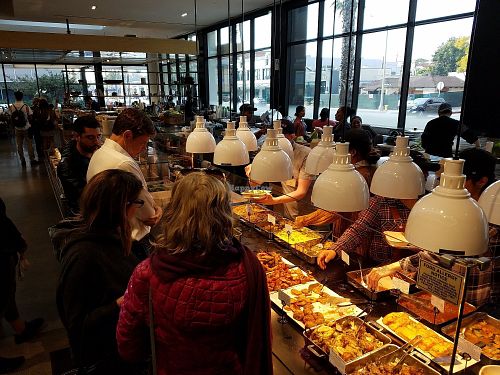 Hot bar... But many non vegan items   at Erewhon Market - Santa Monica in Santa Monica