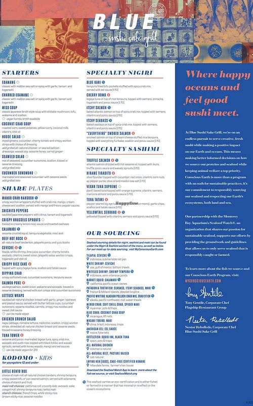 Edamame, brussel sprouts, miso soup, lettuce chips, tuna tower and more are vegan friendly at Blue Sushi Sake Grill - Uptown in Dallas