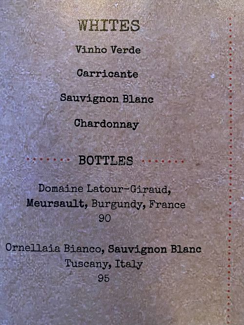 White wine   at Terra Luna in North Truro