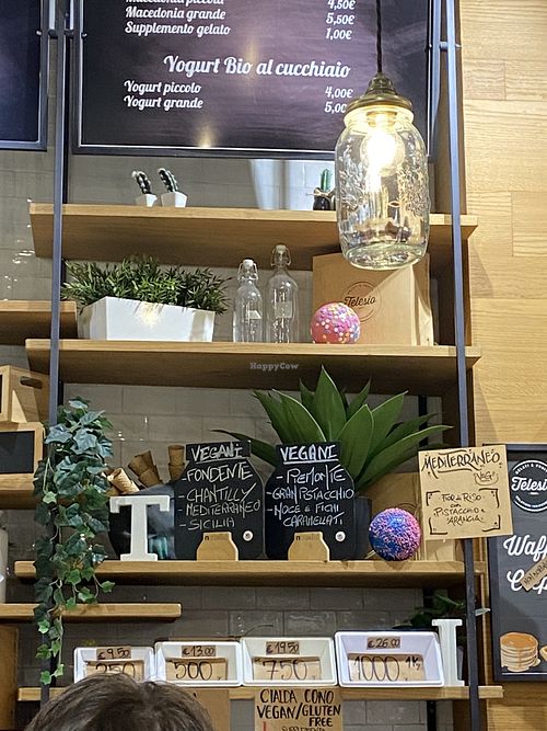 Lavagnette con i gusti vegan   at Gelateria Telesio in Turin