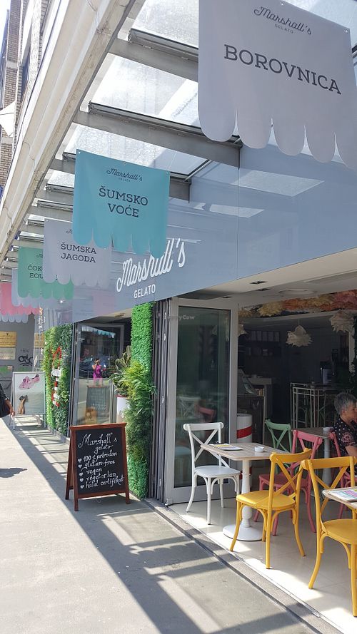 Marshalls gelato outside at Marshall's Gelato in Sarajevo