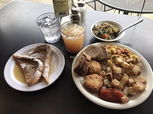 Vegan brunch haul  at Mokabe's Coffeehouse in St Louis