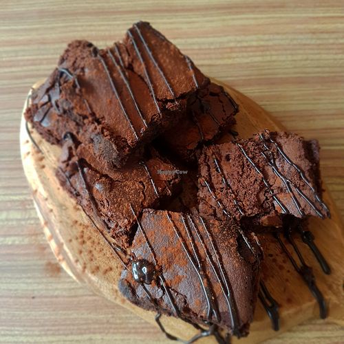 Gluten free and vegan brownies  at Megafauna in Southport