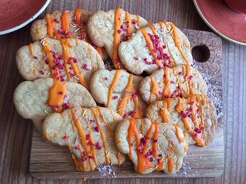 some good-bye cookies the owner made for me and my friends himself at Megafauna in Southport