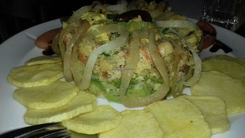 Tofu com broa em cama de legumes ? Maravilhoso at Porta 45 in Tomar