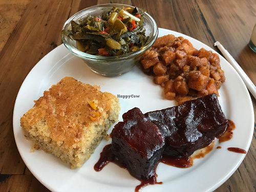 Soul Food Platter  at Trio Plant-Based in Minneapolis