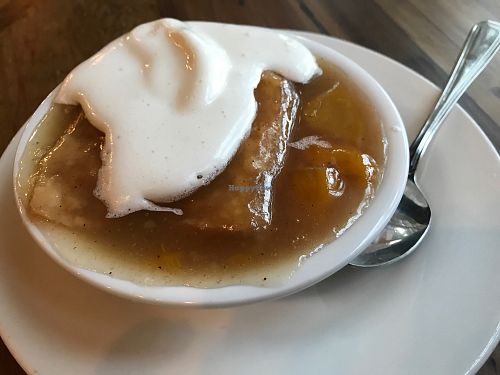 Peach Cobbler! at Trio Plant-Based in Minneapolis