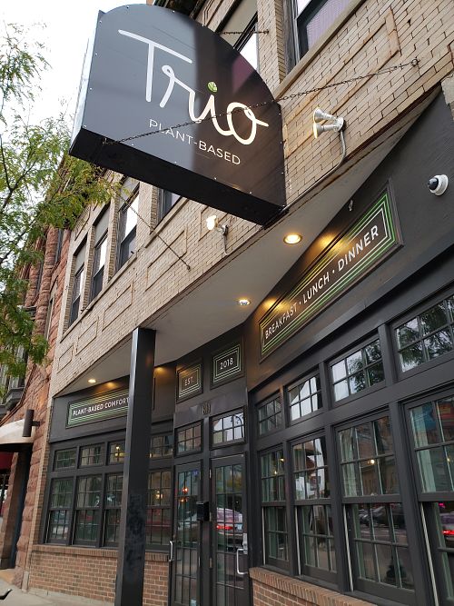 Outside at Trio Plant-Based in Minneapolis