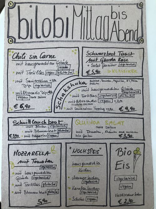 Bilobi’s seasonal menu at Bilobi Laden & Cafe in Strobl