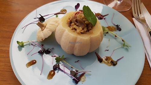 Stuffed pumpkin at 66 Green Restaurant in Perigueux