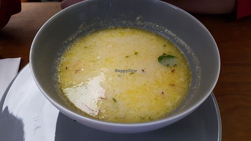 Tourin à l'ail (not vegan, has eggs) at 66 Green Restaurant in Perigueux