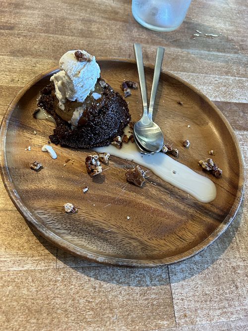 Upside down apple cake - WOW!!! 🤩  at Revolution Winery and Kitchen in Sacramento