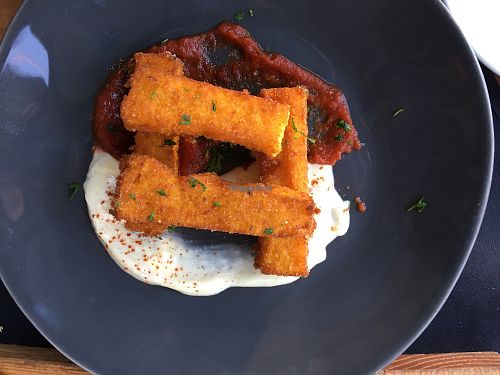 Polenta fries are Amazing!! at Revolution Winery and Kitchen in Sacramento