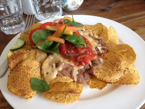 vegan nachos at the lotus heart  at The Lotus-Heart Restaurant in Christchurch