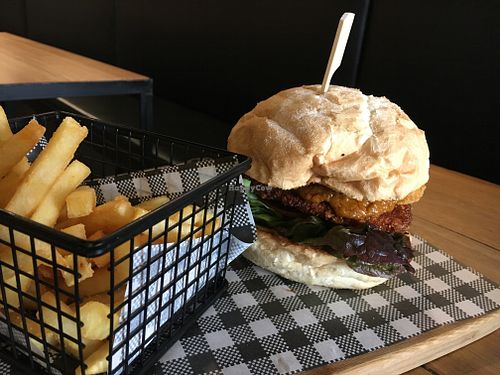 Burger at The Origin Tales in Brunswick East