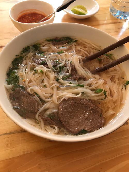 “Phó” Vegan Noodle Soup at Com Pho Chay Tu Bi in Hanoi