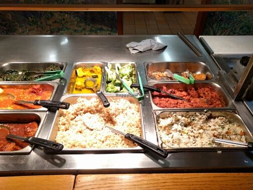 hot bar at Green Cuisine Vegetarian Restaurant in Victoria