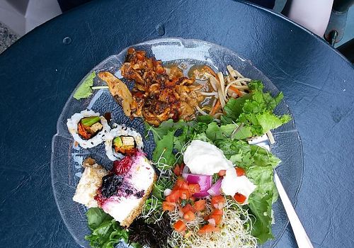 Salad bar. Amazing! at Green Cuisine Vegetarian Restaurant in Victoria