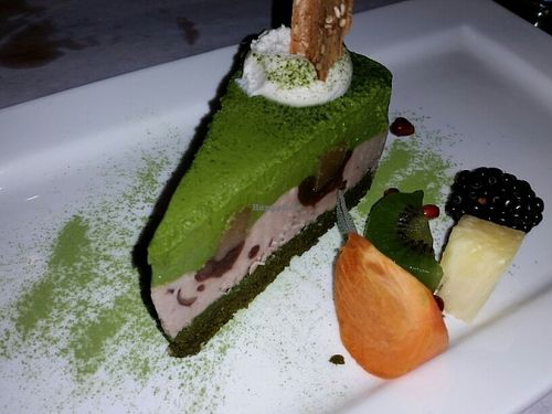 Green tea cake at Shojin - DTLA in Los Angeles