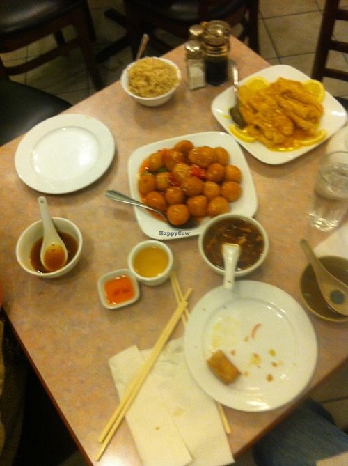 Not even all the dinner! at Lotus Pond in Victoria